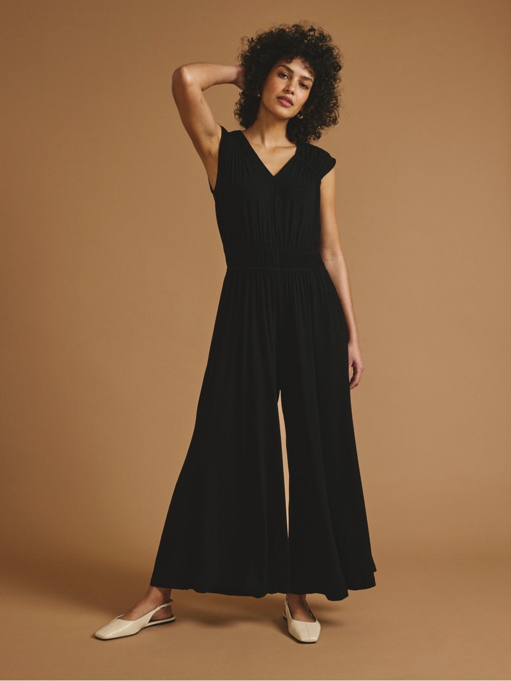 NWT Universal Standard Black Zoey Liquid Jersey Jumpsuit sz 4XL